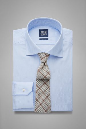Camicie Uomo | Camicia Azzurra Collo Windsor Slim Fit Azzurro | Boggi Milano