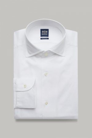 Camicie Uomo | Camicia Bianca In Cotone Regular Fit Bianco | Boggi Milano