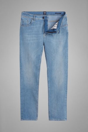 Jeans Uomo | Pantalone 5 Tasche Denim Lavaggio Chiaro Regular Denim | Boggi Milano